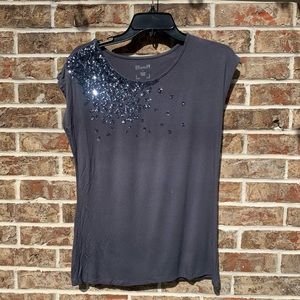 Madison tee with sequin detail